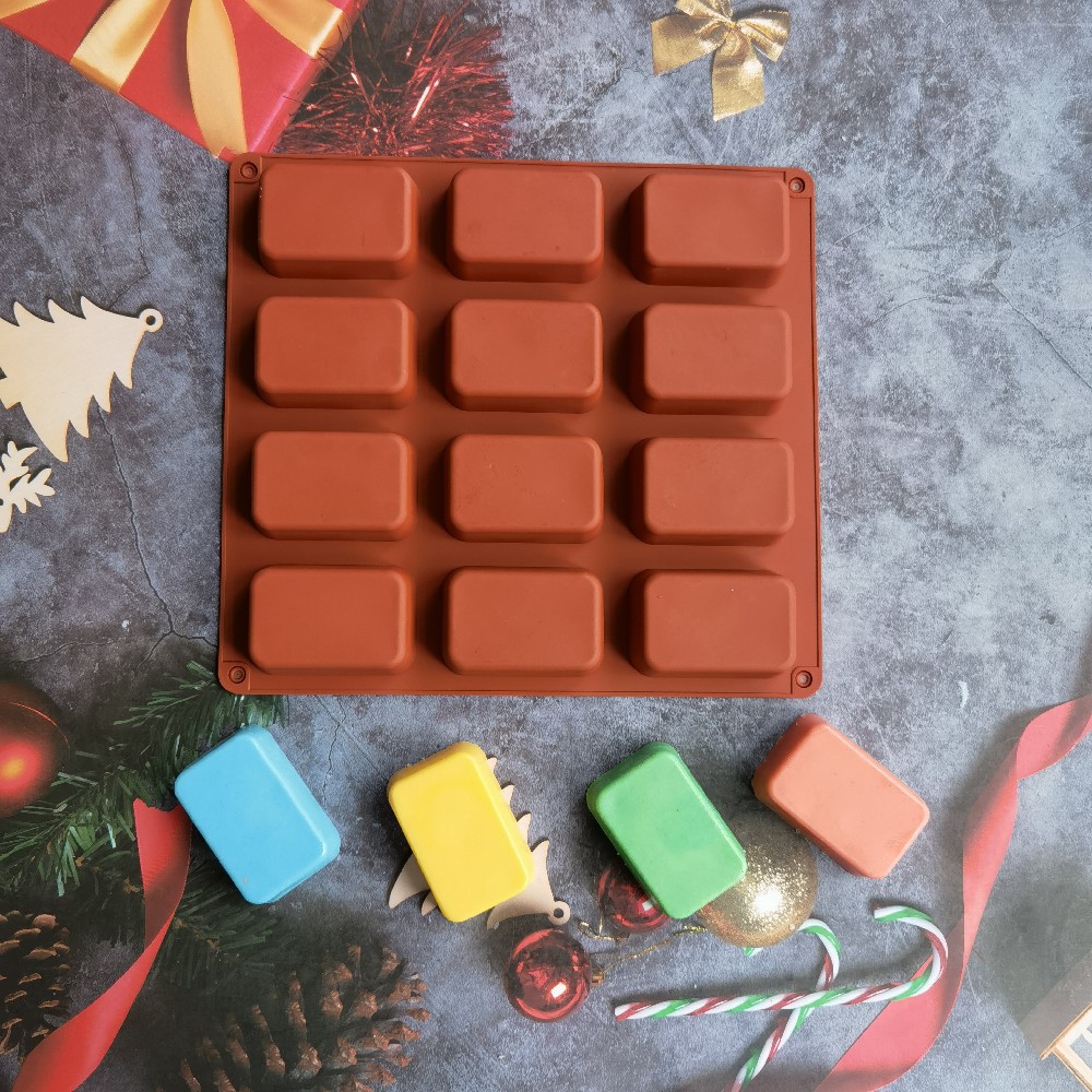 12 Cavity Square Silicone Soap - Soap Making Instructions ulasan dan harga