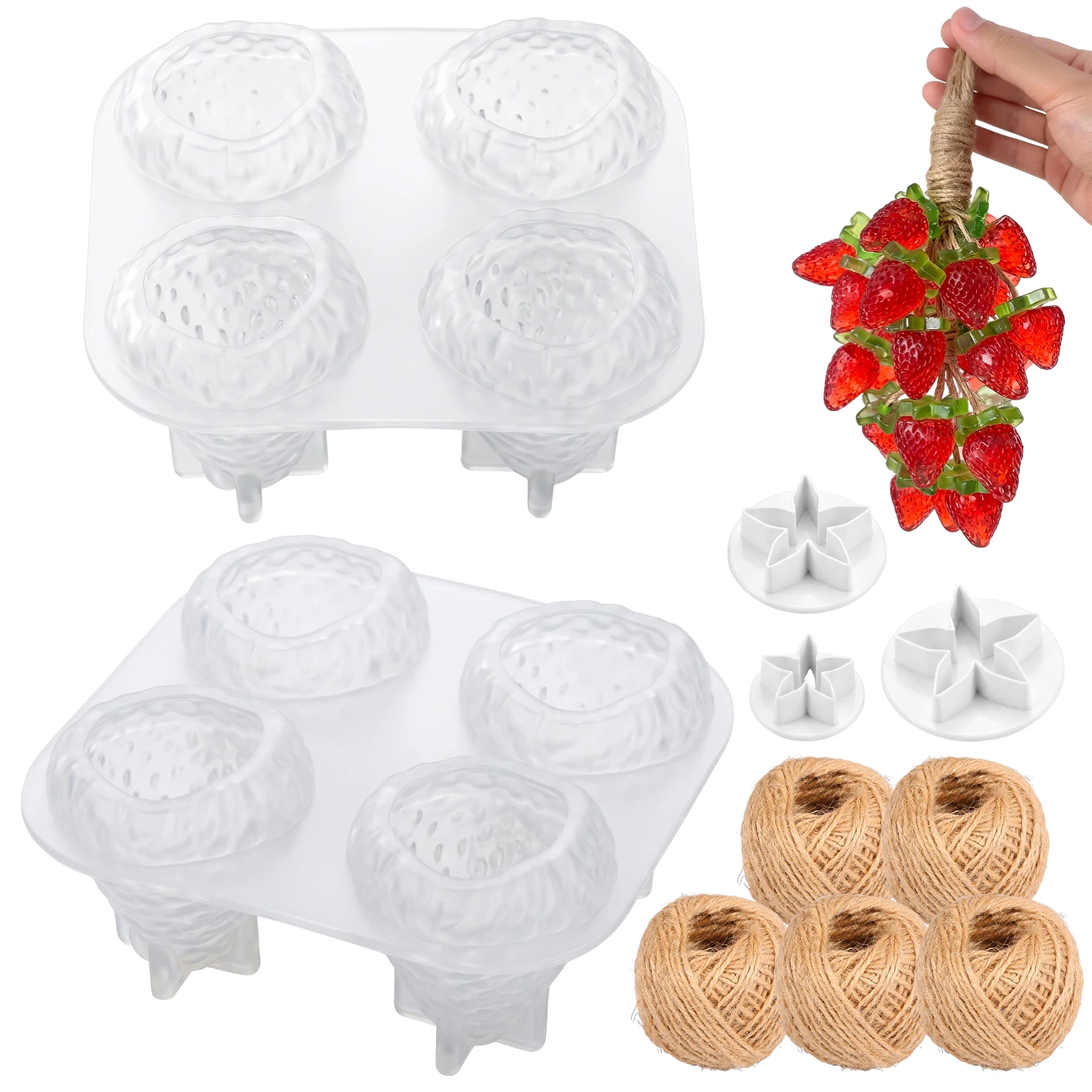 2 Pcs Strawberry Soap Mold 4 C - Soap Making Diy Kit ulasan dan harga