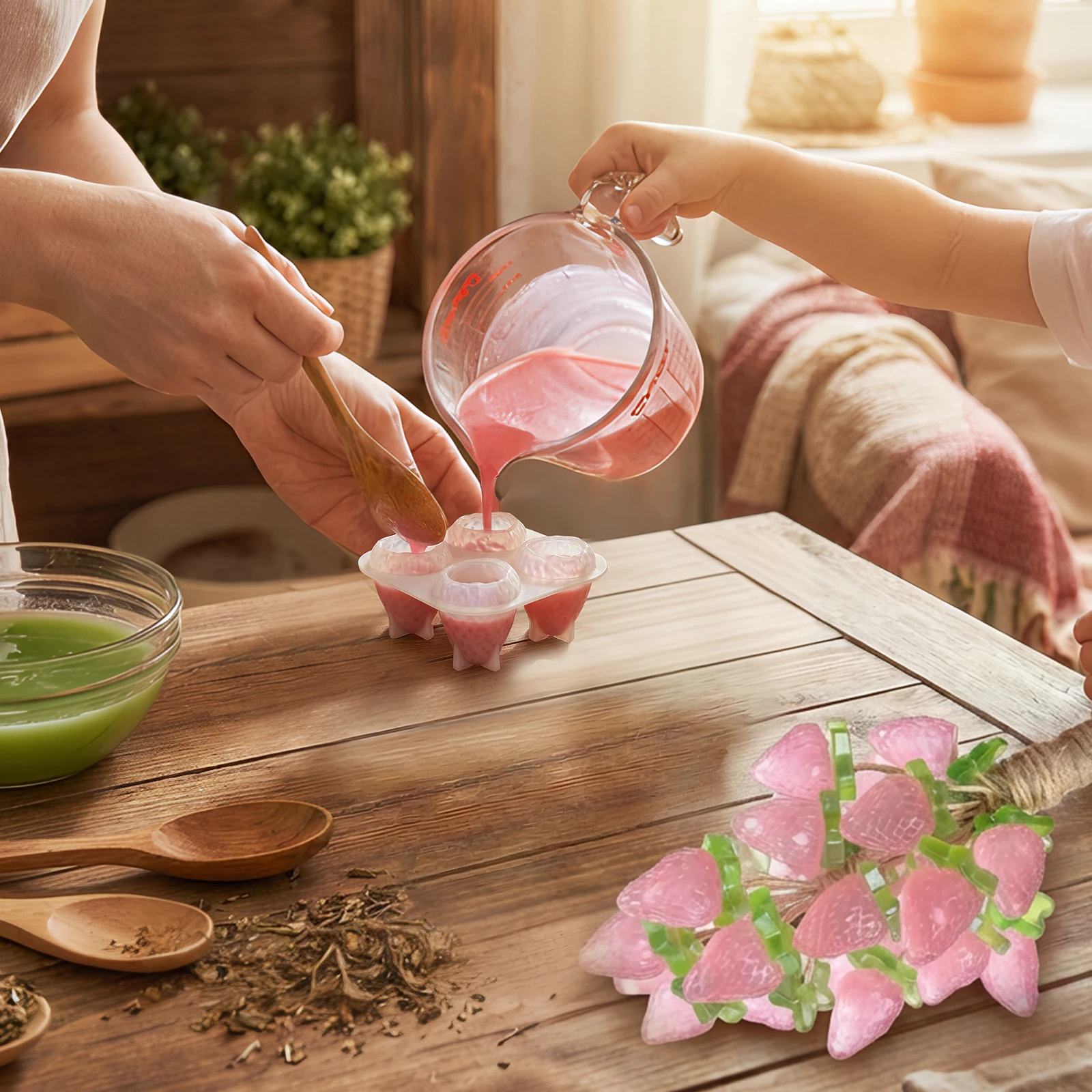 2 Pcs Strawberry Soap Mold 4 C - Soap Making Diy Kit ulasan dan harga